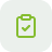 Ícone de checklist representando organização e controle de processos.
